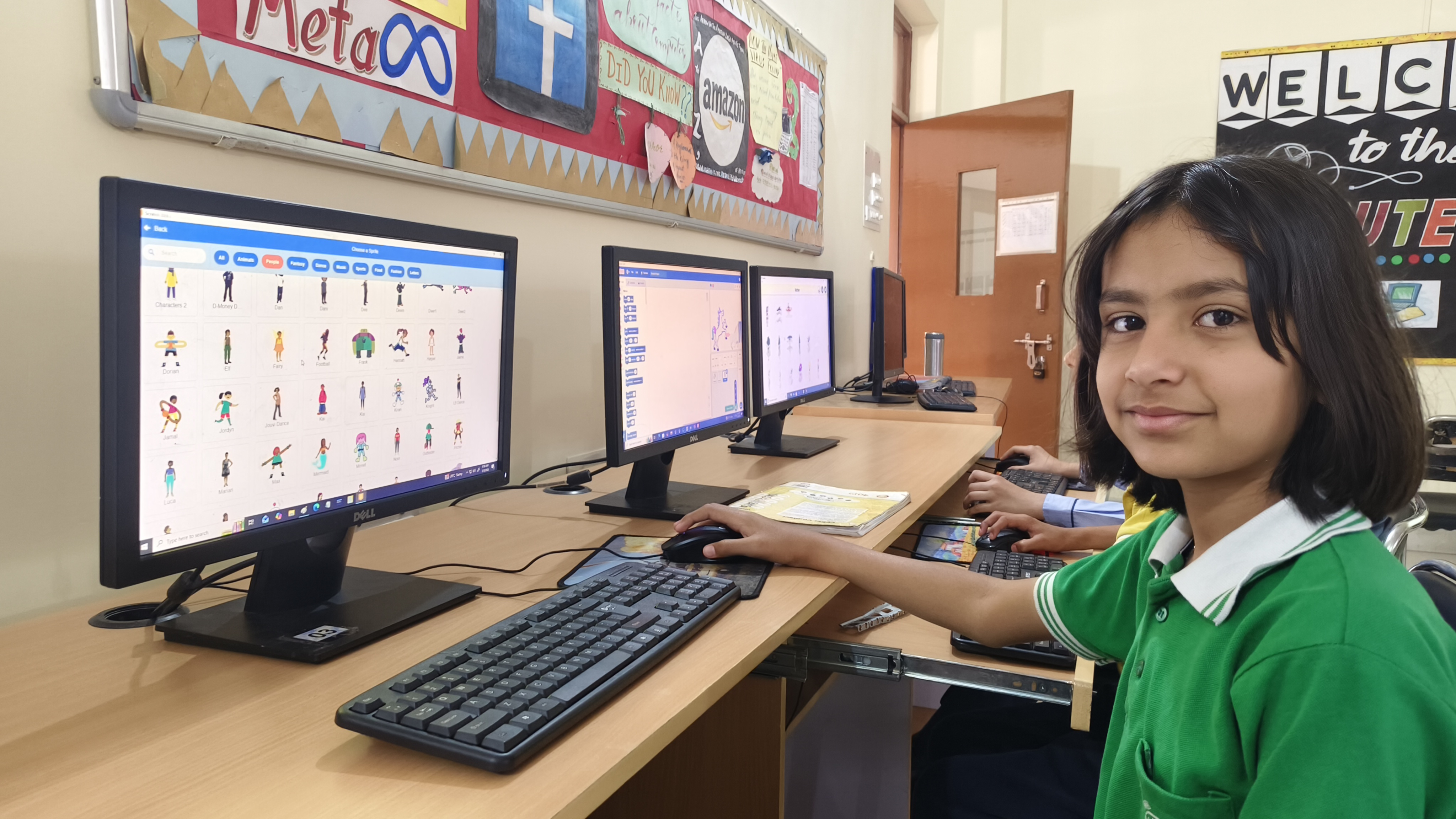 Smart classrooms at The Aaryan Global School
